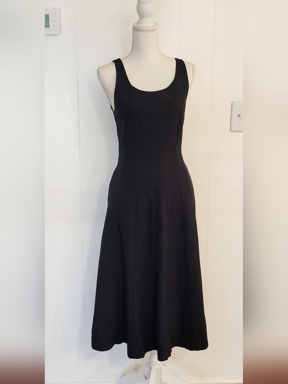 a new day Black Sleeveless A-line Dress With Scoop Neck